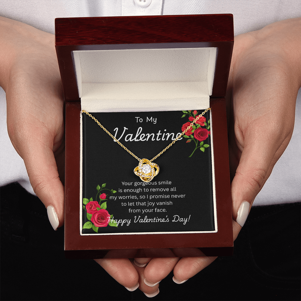 To My Valentine Love knot Necklace
