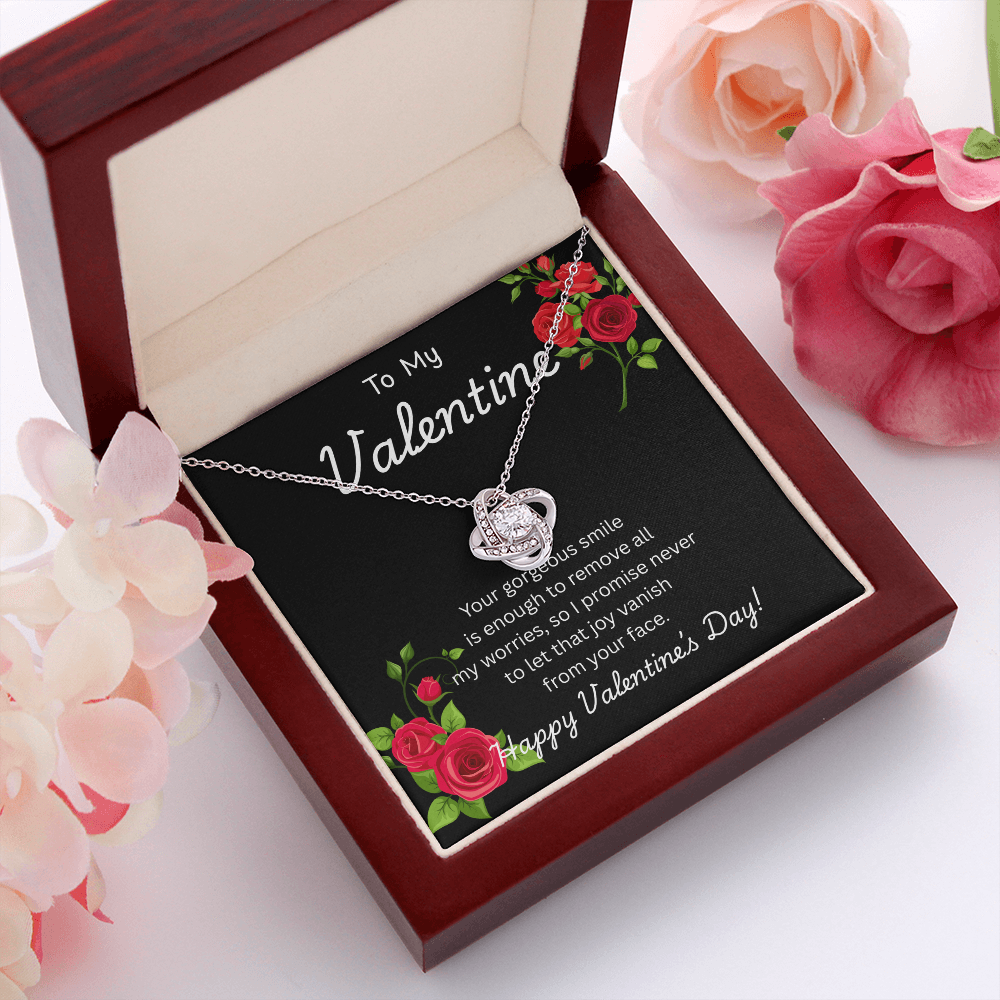 To My Valentine Love knot Necklace