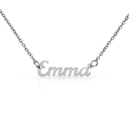 Personalized Name Necklace Polished stainless steel or 18K yellow gold finish