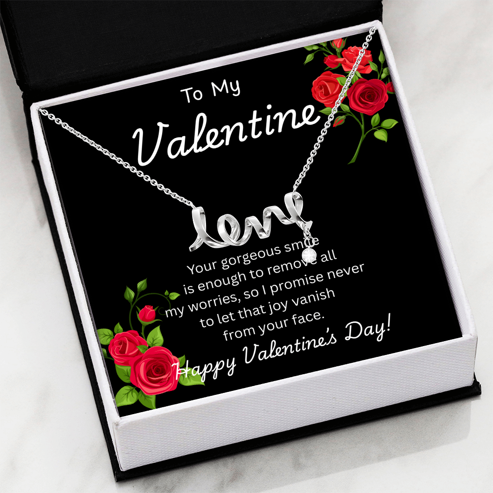 To My Valentine Love Necklace