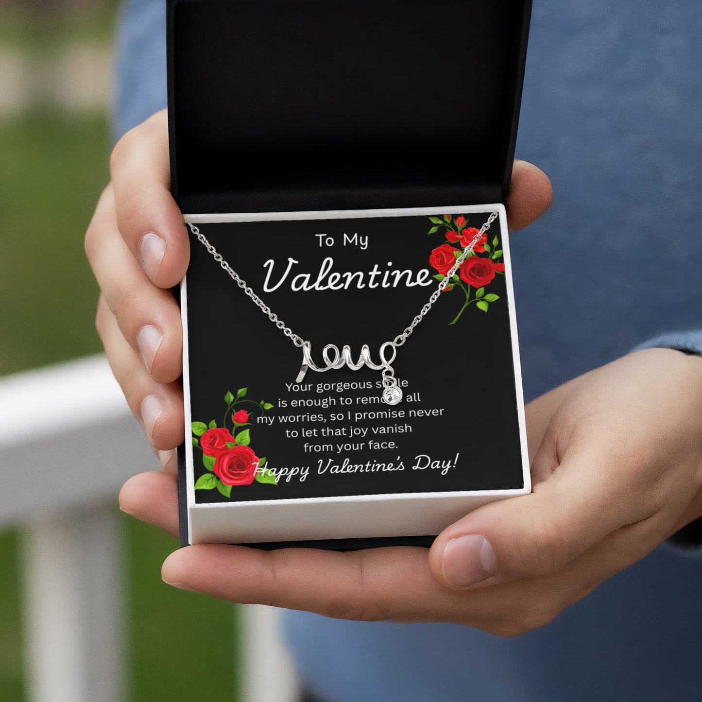 To My Valentine Love Necklace