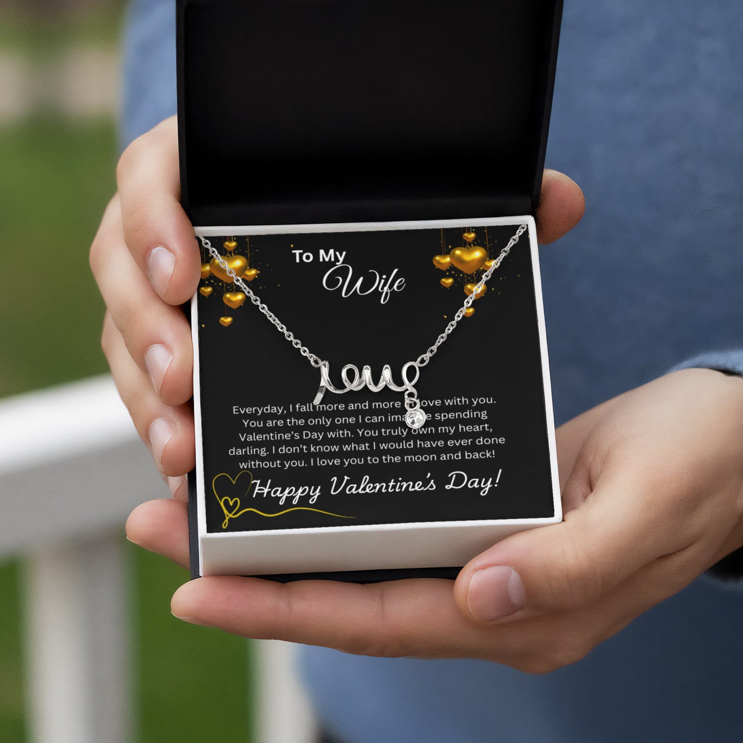 To My Wife on Valentine's Day Love Necklace