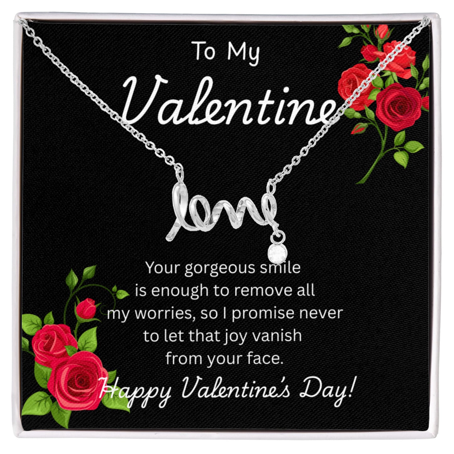To My Valentine Love Necklace
