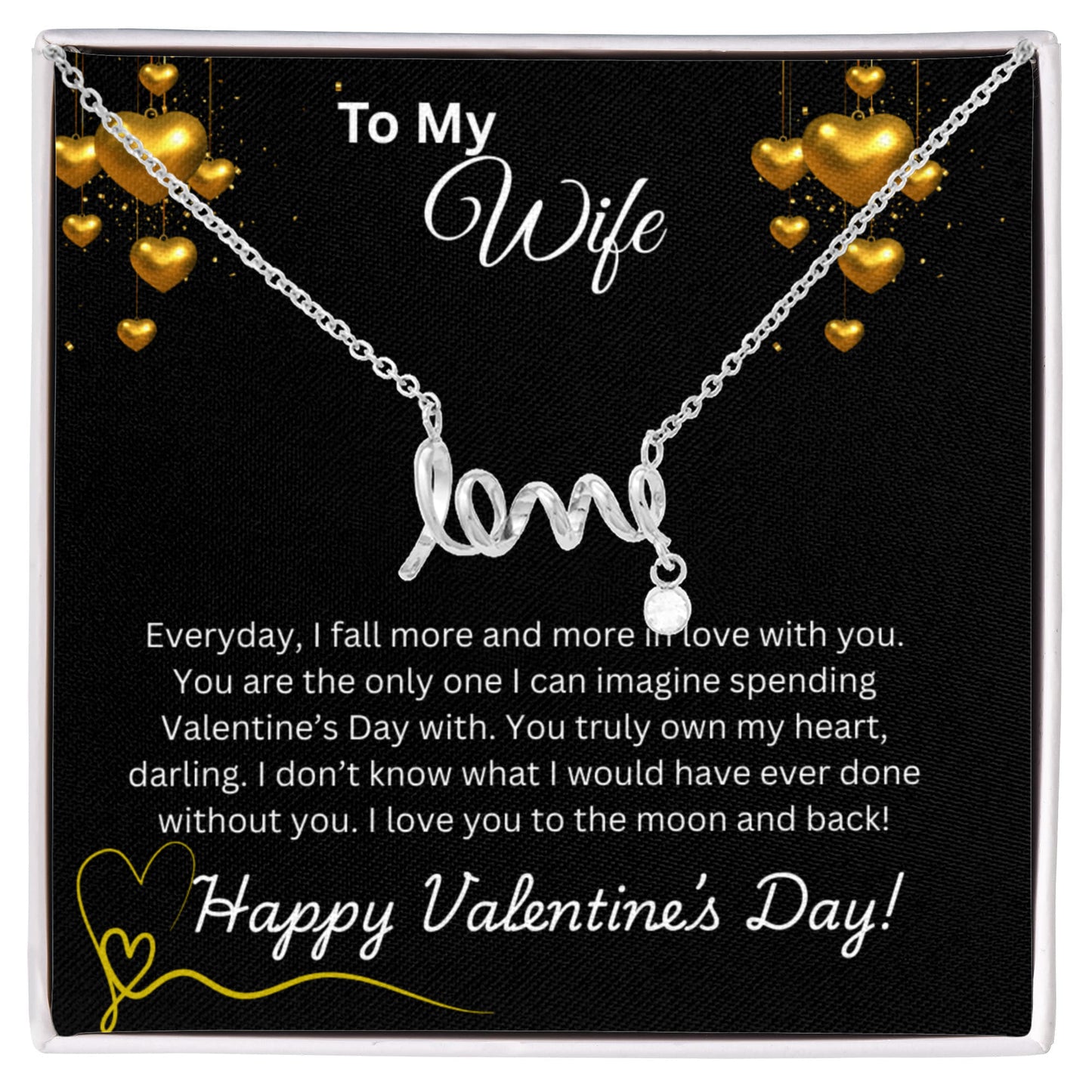 To My Wife on Valentine's Day Love Necklace