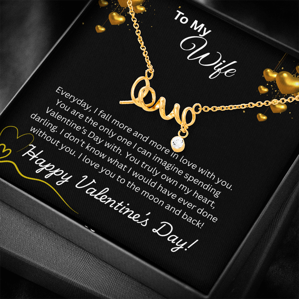 To My Wife on Valentine's Day Love Necklace