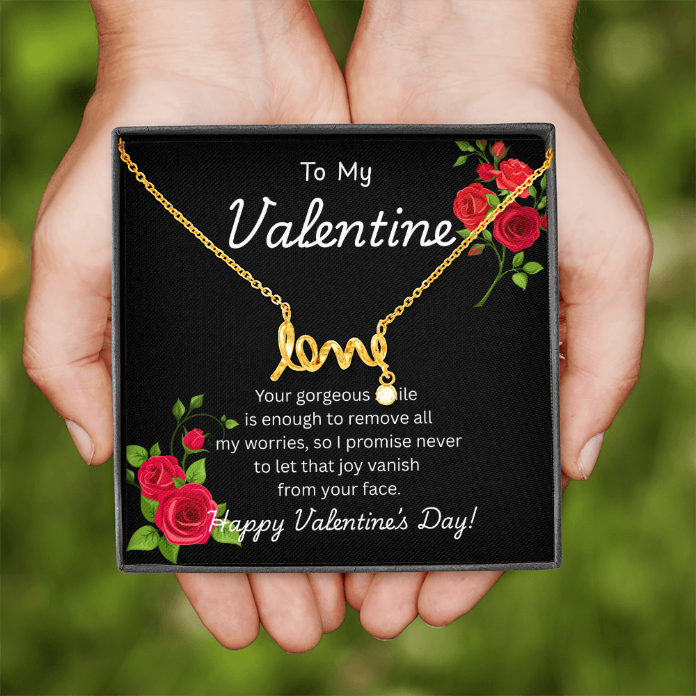 To My Valentine Love Necklace