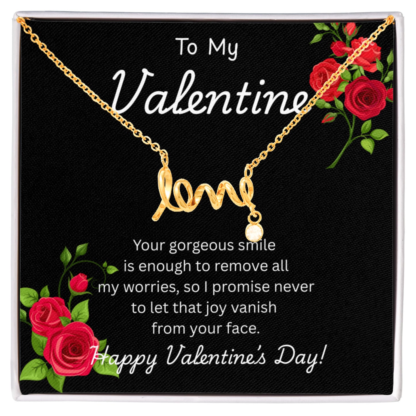To My Valentine Love Necklace